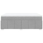 vidaXL Sommier à lattes de lit avec matelas Gris clair 140x200cm Tissu
