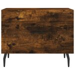 vidaXL Table basse Chêne fumé 50x50x40 cm Bois d'ingénierie