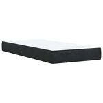 vidaXL Sommier à lattes de lit avec matelas Noir 90x200 cm Velours