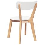 vidaXL Chaises à manger 2 Pièces bois massif caoutchouc