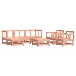 vidaXL Salon de jardin 7 Pièces bois massif douglas