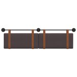 vidaXL Tête de lit suspendue Marron foncé PU antique