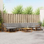 vidaXL Ensemble de canapés d'extérieur 8 Pièces Gris Naturel et Clair