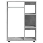 vidaXL Garde-robe Gris béton 80x40x110 cm Bois d’ingénierie