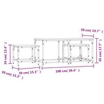 vidaXL Tables basses gigognes 3 Pièces chêne marron bois d'ingénierie