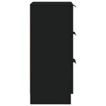 vidaXL Buffet noir 30x30x70 cm bois d'ingénierie