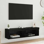 vidaXL Meubles TV 2 Pièces Chêne noir 60 x 30 x 30 cm Bois d'ingénierie