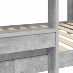 vidaXL Lit Superposé pour Enfants Gris béton 100 x 190 cm