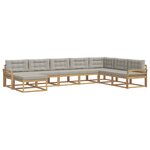 vidaXL Ensemble de canapés d'extérieur 8 pc Blanc et gris clair