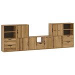 vidaXL Meubles TV 5 Pièces avec rangement ODDA bois de pin massif