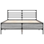 vidaXL Cadre de lit sans matelas sonoma gris 140x200 cm
