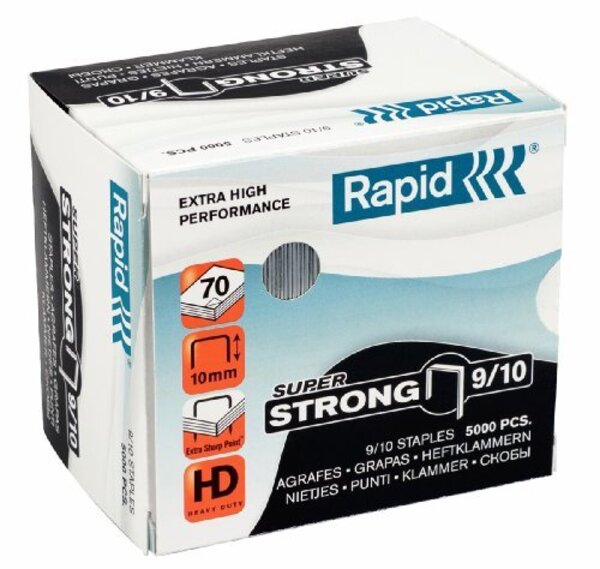 Boite de 5000 Agrafes Super Strong 9/10  galvanisées RAPID