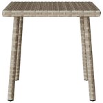 VidaXL Table basse de jardin rectangulaire gris clair résine tressée