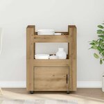 vidaXL Chariot de cuisine chêne artisanal 60 x 45 x 80 cm