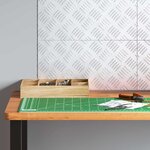 vidaXL Plaques à damier 4 Pièces Argent 40 x 20 cm Aluminium