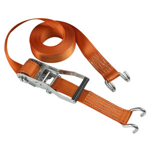 Sangle d'Arrimage avec Crochets J et Cliquet  Orange  9m x 50mm Sangle