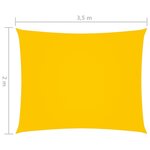 vidaXL Voile de parasol Tissu Oxford rectangulaire 2x3 5 m Jaune