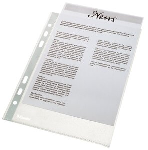 Sachet de 100 pochettes perforées Economy A5 PP grainée 0,05 mm Transparentes ESSELTE