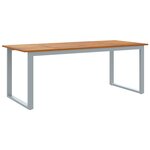 vidaXL Set de salle à manger de jardin en 9 pièces en acier gris et bois d'acacia massif