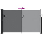 vidaXL Auvent latéral rétractable noir 120x600 cm