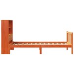 vidaXL Lit bibliothèque sans matelas cire marron 90x200 cm pin massif
