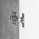 vidaXL Meuble TV Gris béton 99 x 34 5 x 50 cm Bois d'ingénierie