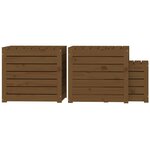 vidaXL Ensemble de boîtes de jardin 3 Pièces marron miel bois pin massif