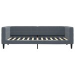 vidaXL Lit de jour avec gigogne sans matelas gris foncé 90x200 cm