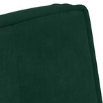 vidaXL Chaise de relaxation avec tabouret Vert foncé Velours