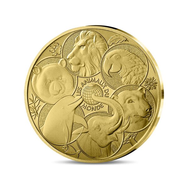 Les animaux du monde Monnaie de 500€ Or