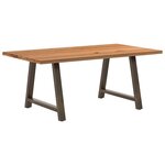 vidaXL Table à manger marron clair bois de chêne massif rectangulaire