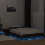 vidaXL Cadre de lit avec lumières LED sans matelas 90x200 cm