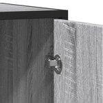 vidaXL Buffet sonoma gris 134x35x76 cm bois d'ingénierie