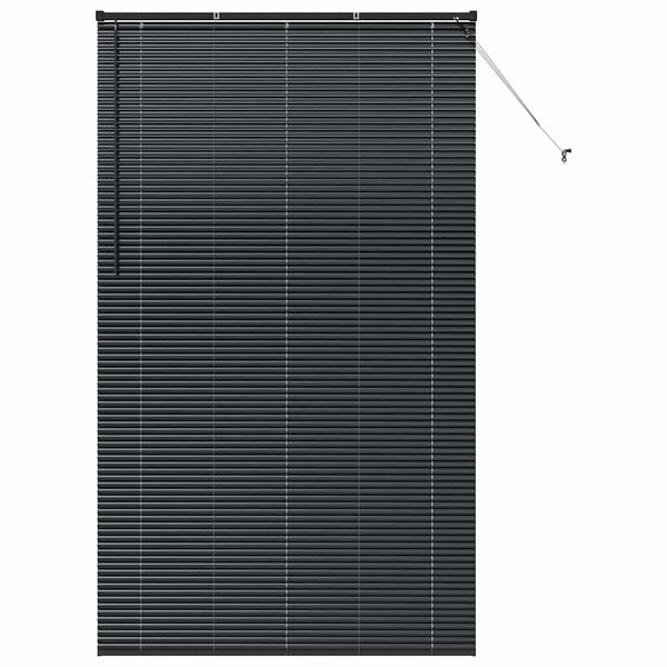 vidaXL Store de Fenêtre avec des rideaux Noir Aluminium