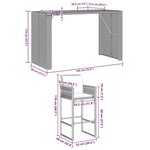 vidaXL Ensemble de bar de jardin 7 Pièces avec coussins noir poly rotin