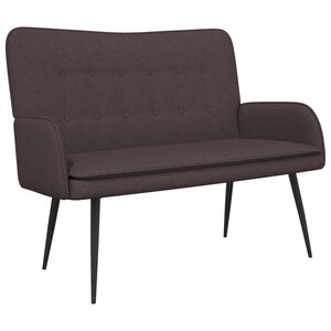 vidaXL Sofa 2 places Marron foncé 115 x 61 x 87 cm Tissu