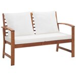 Vidaxl salon de jardin 4 pièces avec coussins bois d'acacia solide