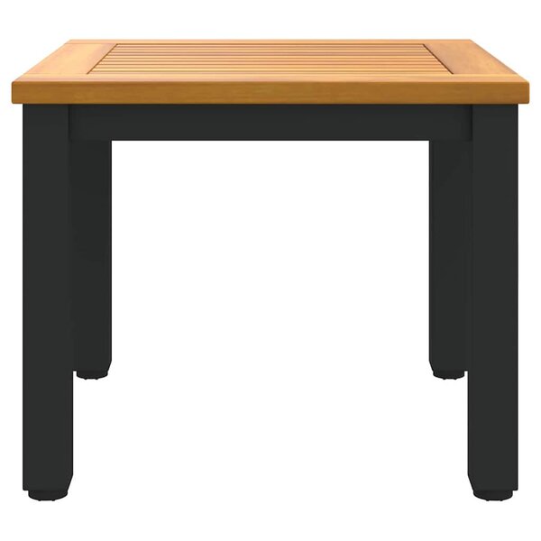 vidaXL Tables de jardin Naturel et noir 45 x 45 x 38 cm