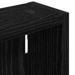 vidaXL Armoire murale de salle de bain Chêne Noir 20 x 10 x 60 5 cm