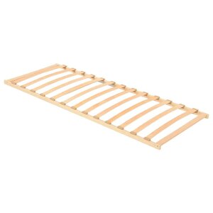 vidaXL Sommier à lattes Marron 70 x 190 cm Bois de hêtre massif