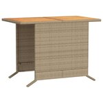vidaXL Ensemble de bistro 3 Pièces avec coussins beige résine tressée