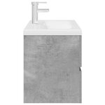 vidaXL Ensemble de meubles de salle de bain 2 Pièces gris béton