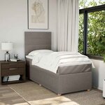 vidaXL Sommier à lattes de lit avec matelas Taupe 80x200 cm Tissu