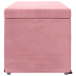 vidaXL Tabouret Rose 101 x 41 x 40 cm Velours et Bois Composite