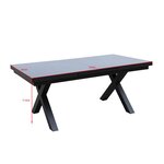 Table de jardin extensible 10 places xeres gris aluminium 180/240x100x77cm