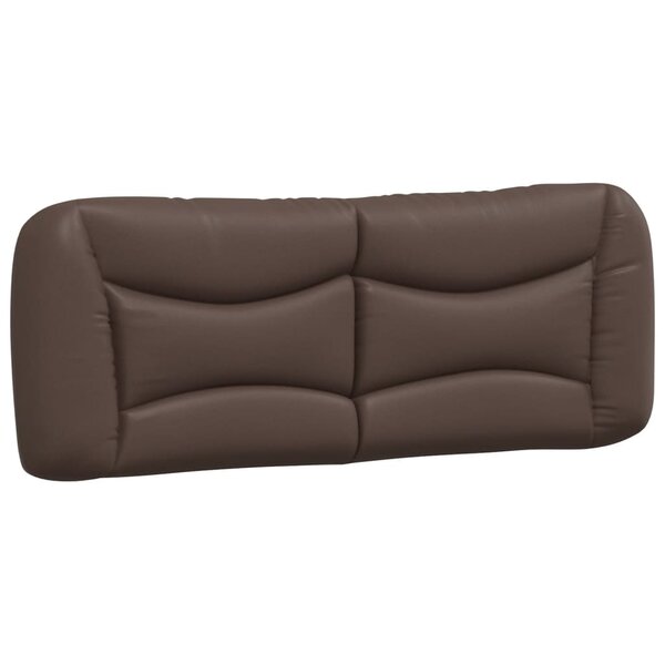 vidaXL Coussin de tête de lit marron 140 cm similicuir