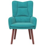 vidaXL Fauteuil relaxant Turquoise 63 x 67 x 94 cm Velours