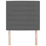 vidaXL Tête de lit LED avec tête de lit Gris foncé 80 cm Polyester