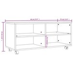 vidaXL Meuble TV sur roulettes Chêne fumé 90x35x35cm Bois d'ingénierie