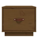 vidaXL Table de chevet Marron miel 40x34x35 cm Bois de pin solide